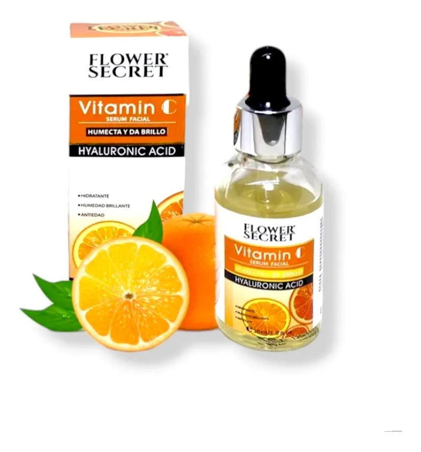 Serum Vitamina C Ácido Hialuronic Flower Secret